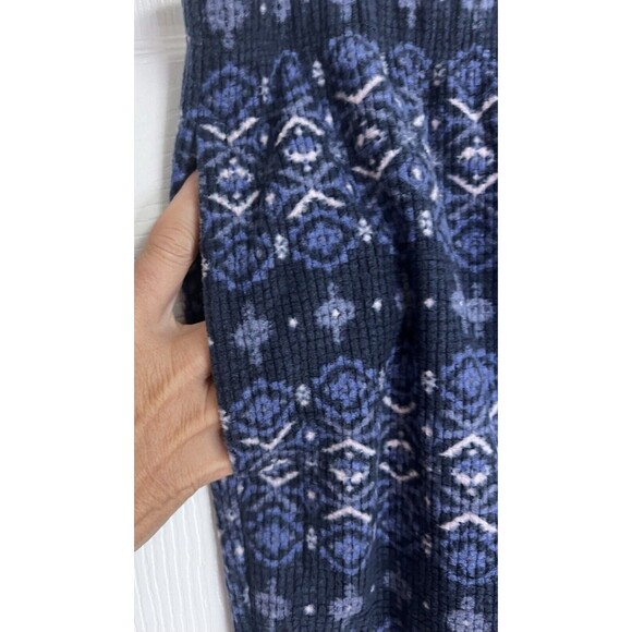 Eddie Bauer Ladies 2 Piece Pajama Bottom Set Pant and Shorts Medium Blue White - Picture 3 of 8